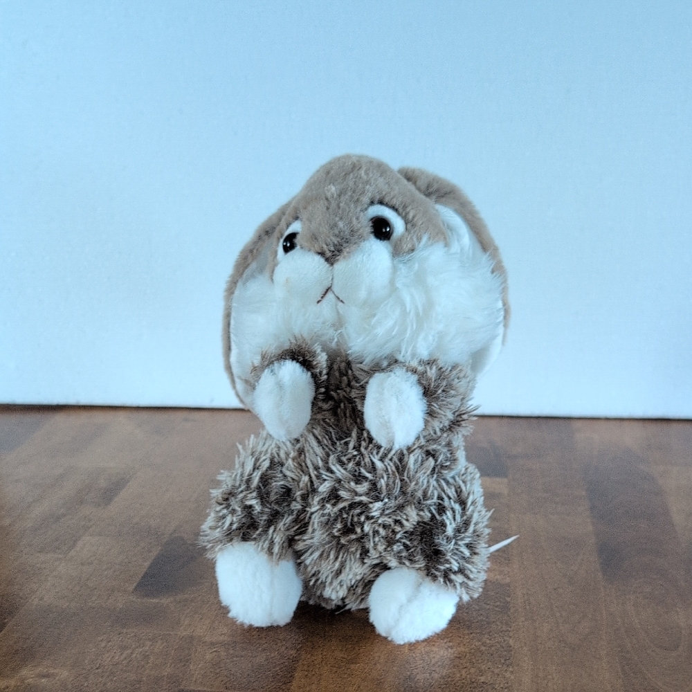 Brown and White Plush Toy for Small Pets
